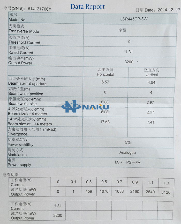 445nm 3W 4W 6W high power solid state laser 